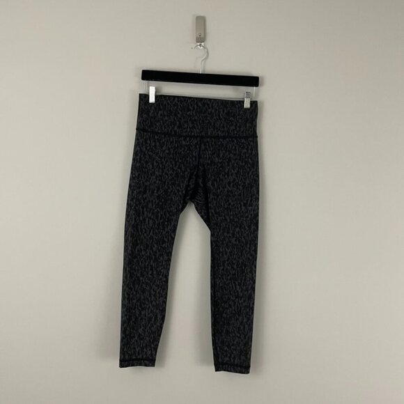 Lululemon Wunder Under High-Rise Tight Leopard Camo Deep Coal Size 10 - Picture 1 of 7